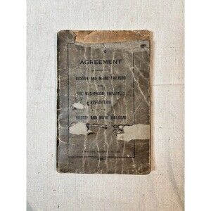1922 Union Contract: Boston & Maine Railroad and Mechanical Employees Assoc